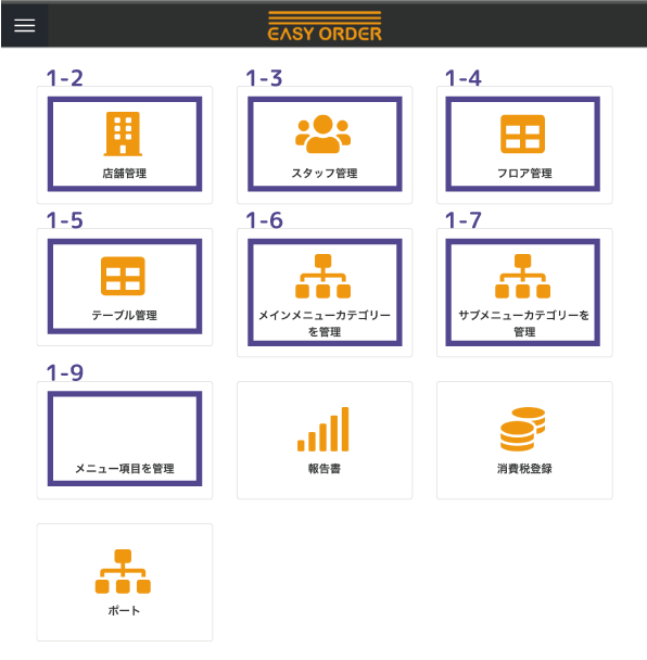 easy order操作画面